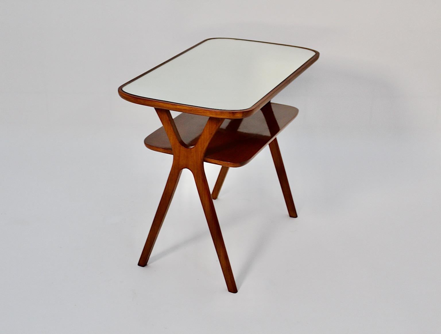 Mid-Century Modern Mid Century Modern Vintage Cherry Side Table Night Stand Ico Parisi 1950s Italy For Sale