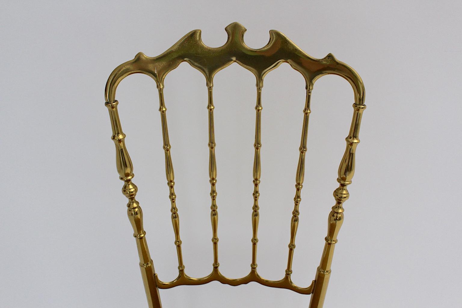 vintage brass chairs