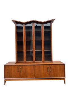 Mid Century Modern Vintage China Cabinet Credenza Designer Danish Style