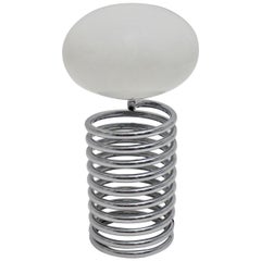 Lampada da tavolo in vetro cromato vintage di Ingo Maurer 1968, Germania, metà del secolo scorso