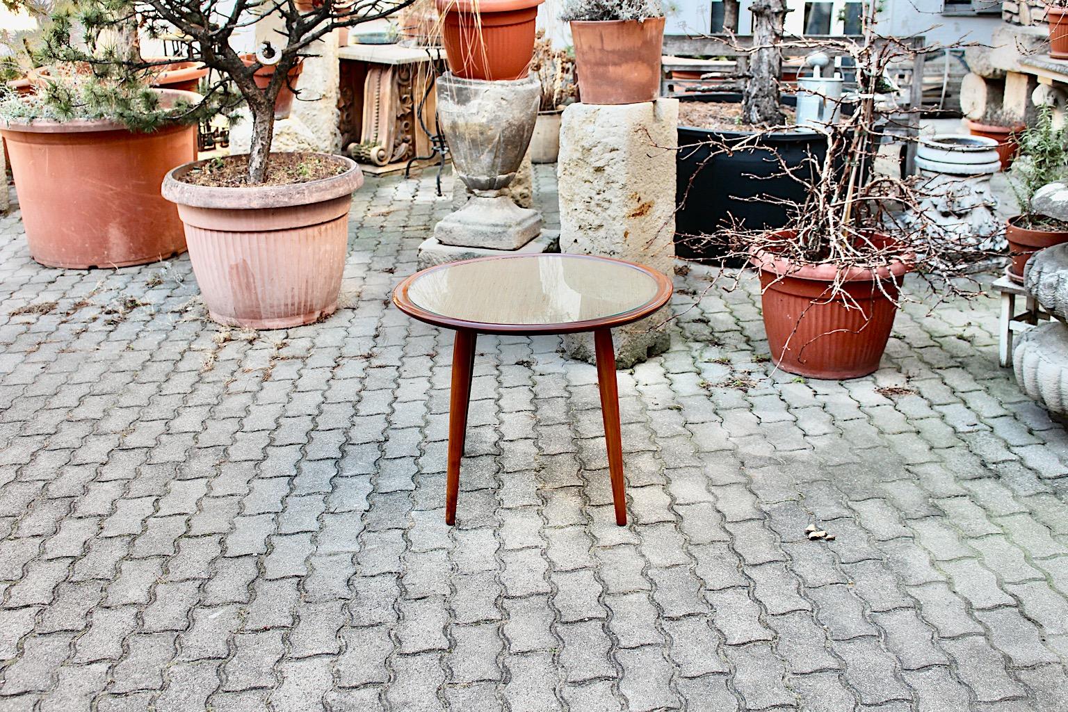 vintage mid century round coffee table