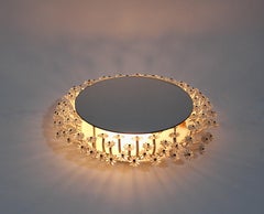 Miroir mural circulaire rétro-éclairé Emil Stejnar, 1950, Vienne