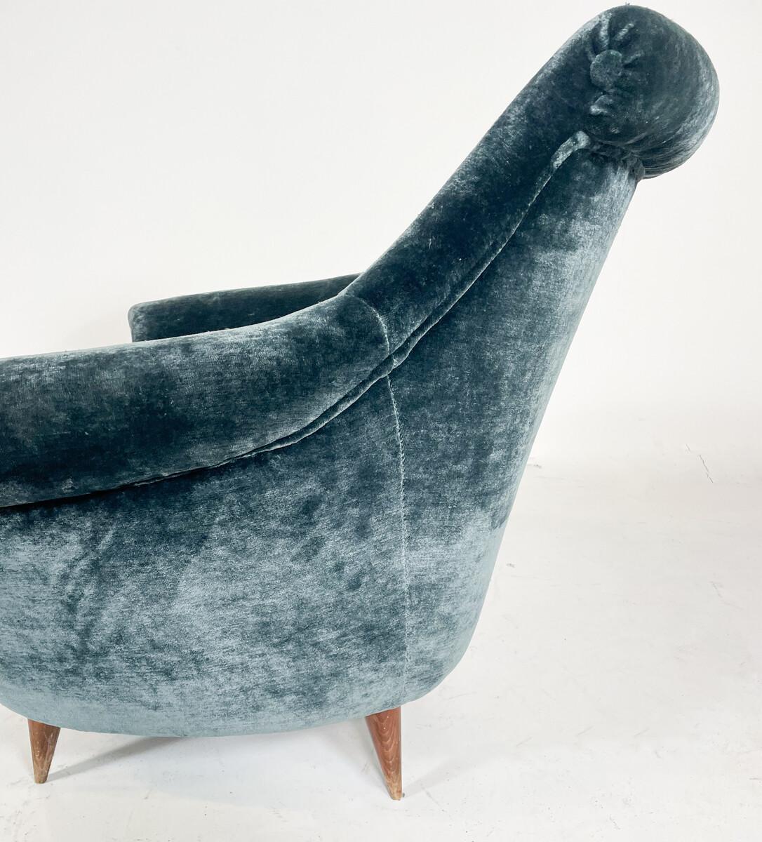 Mid-Century-Modern vintage Club Chair, Italy, 1950S In Good Condition For Sale In Brussels, BE