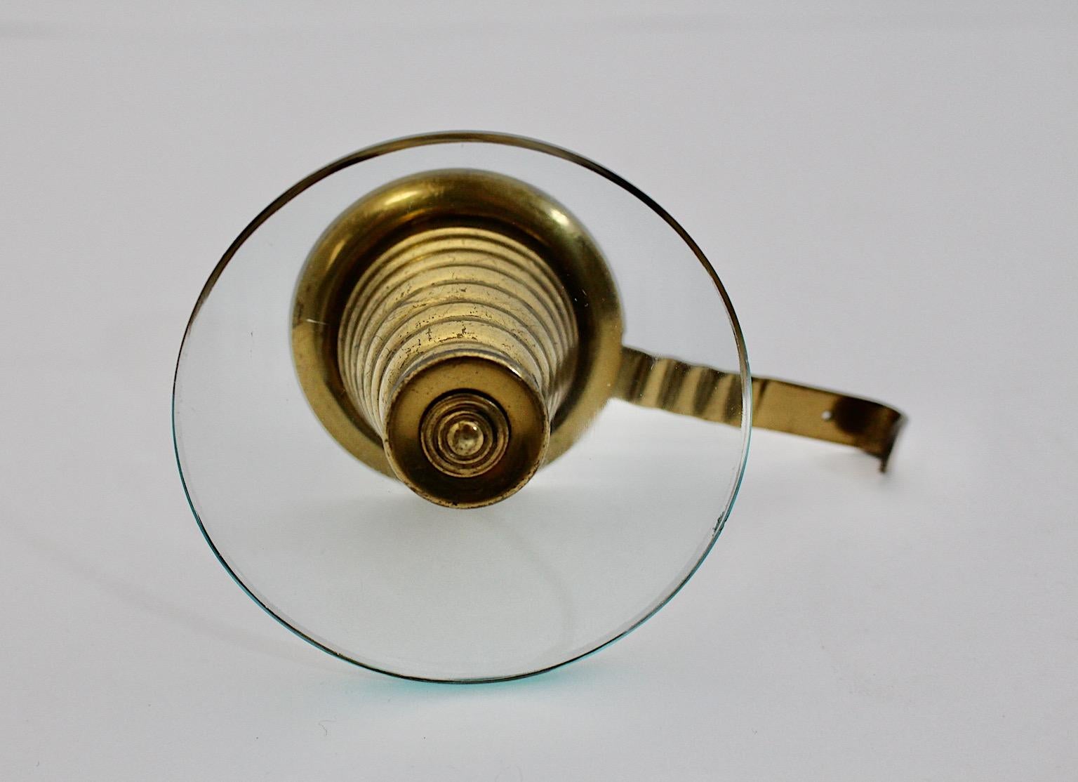 Mid-Century Modern Vintage Coat Hook Glass Brass Attributed Fontana Arte, 1950s For Sale 6