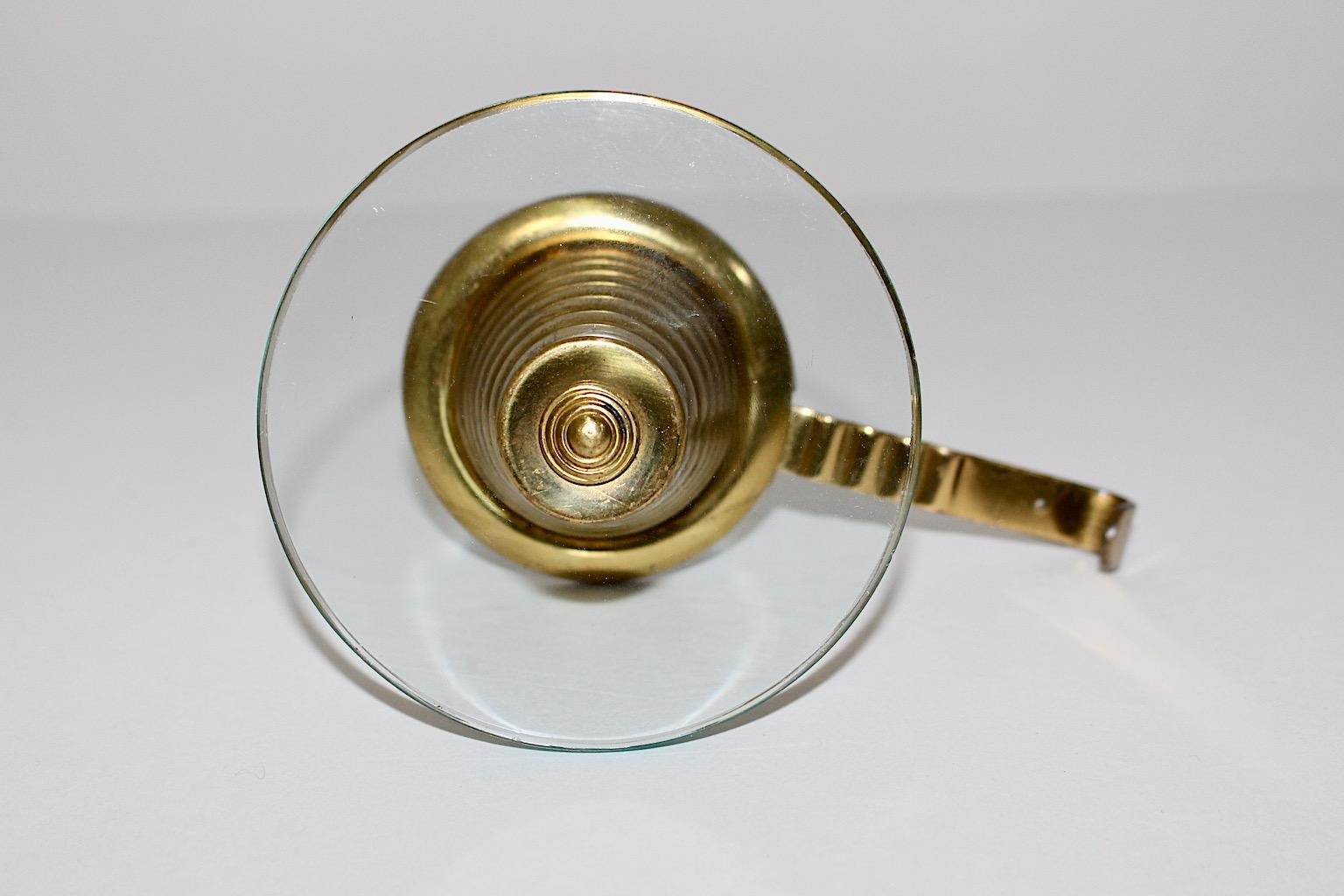 Mid-Century Modern Vintage Coat Hook Glass Brass Attributed Fontana Arte, 1950s For Sale 1