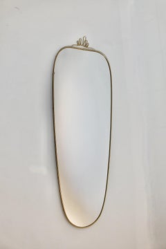 Mid Century Modern Vintage Conical Golden Metal Large Size Full Length Mirror