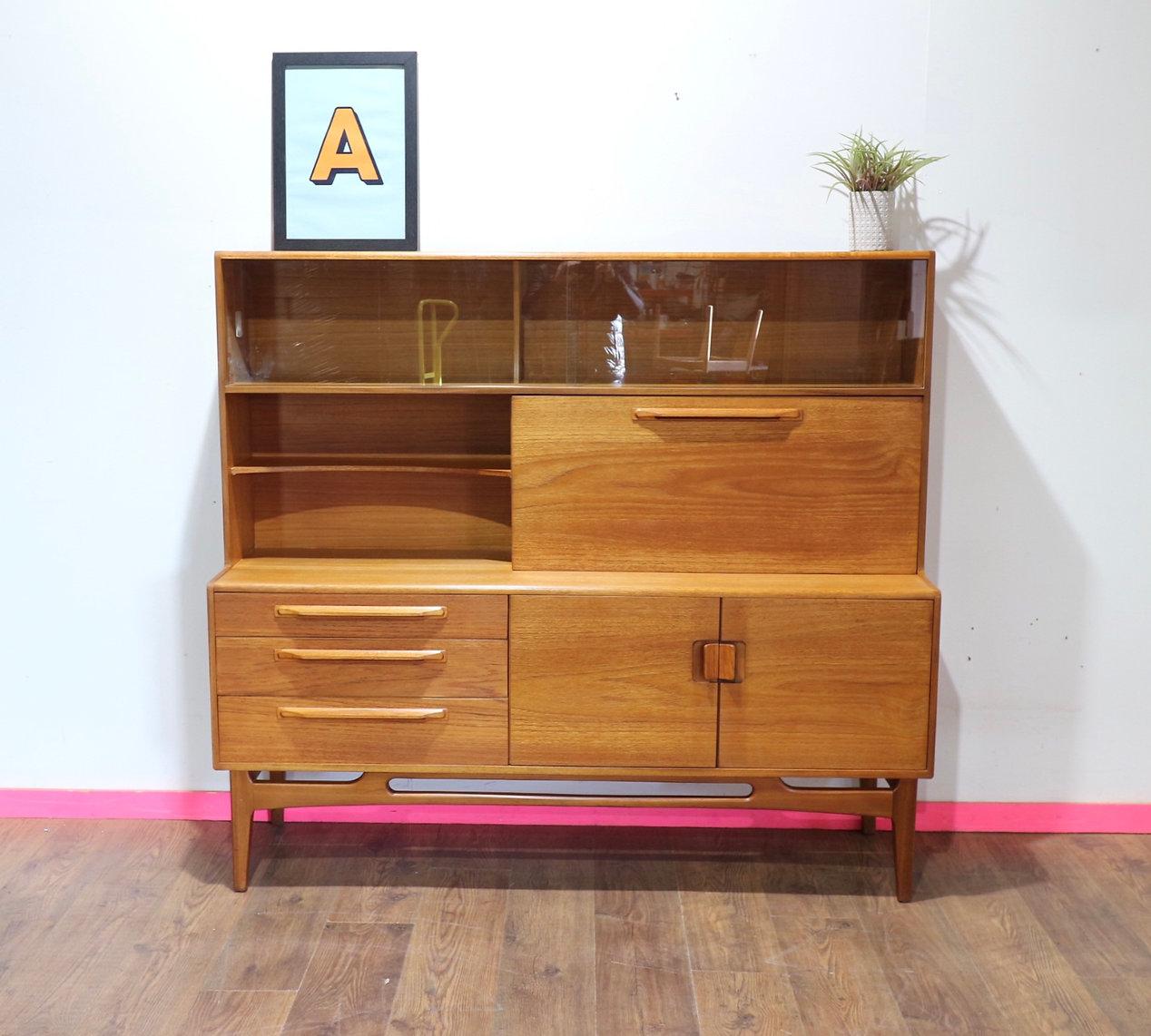 Mid Century Modern Vintage Credenza Buffet Beithcraft of Scotland Danish Style 3