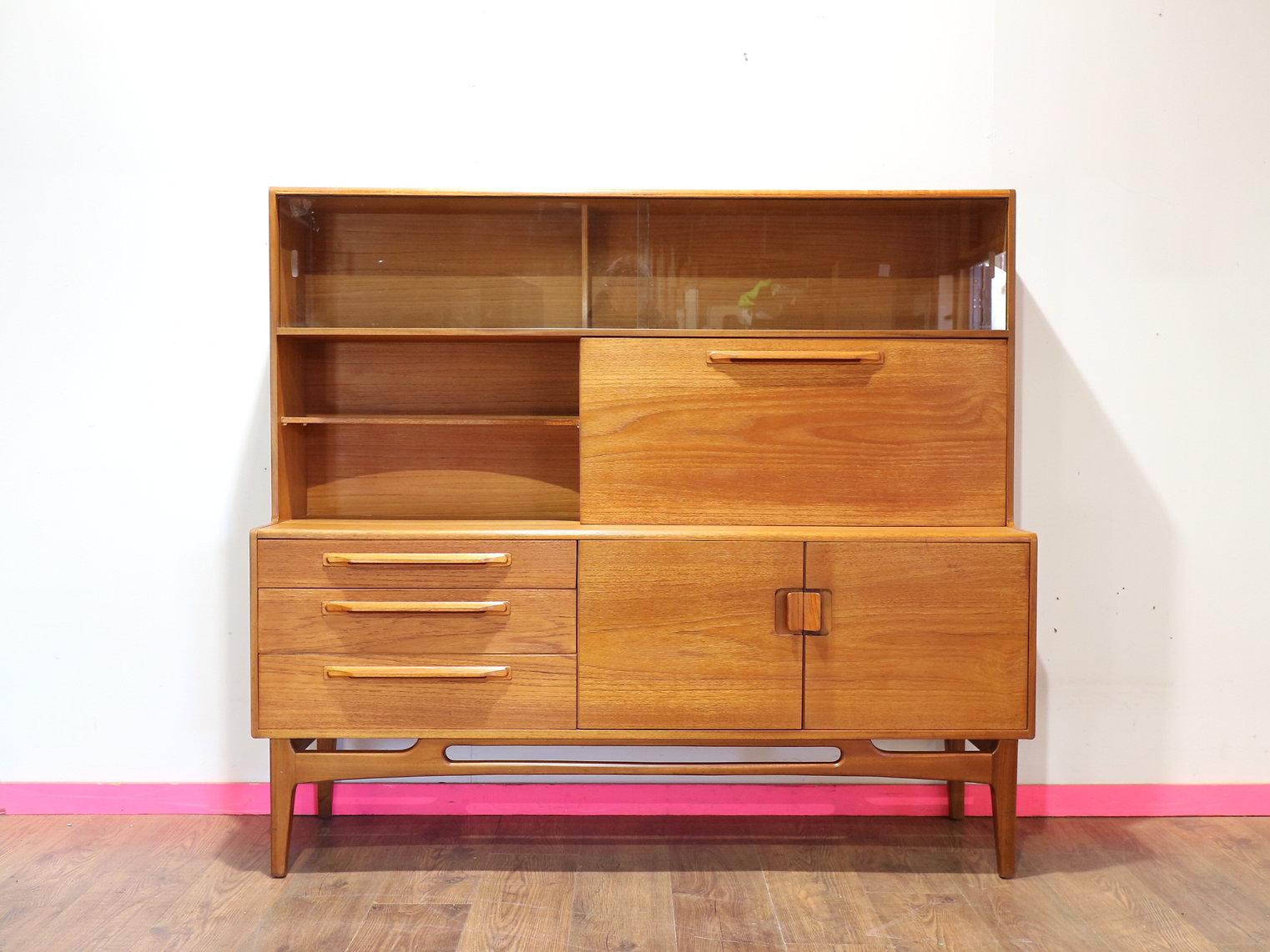 British Mid Century Modern Vintage Credenza Buffet Beithcraft of Scotland Danish Style