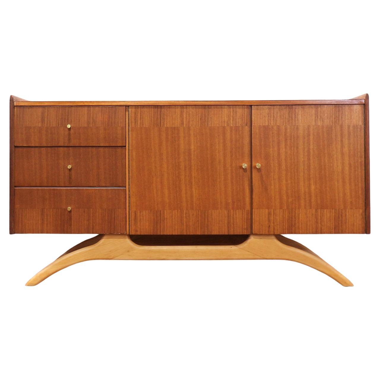 Mid Century Modern Vintage Credenza Sideboard by Lebus Danish Style For Sale