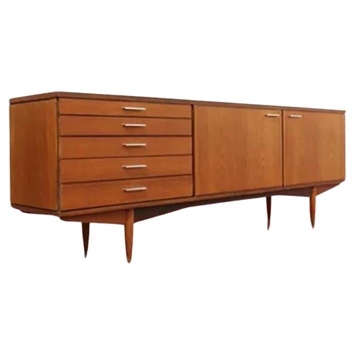 Mid Century Modern Vintage Danish Style Sideboard Credenza by White and Newton