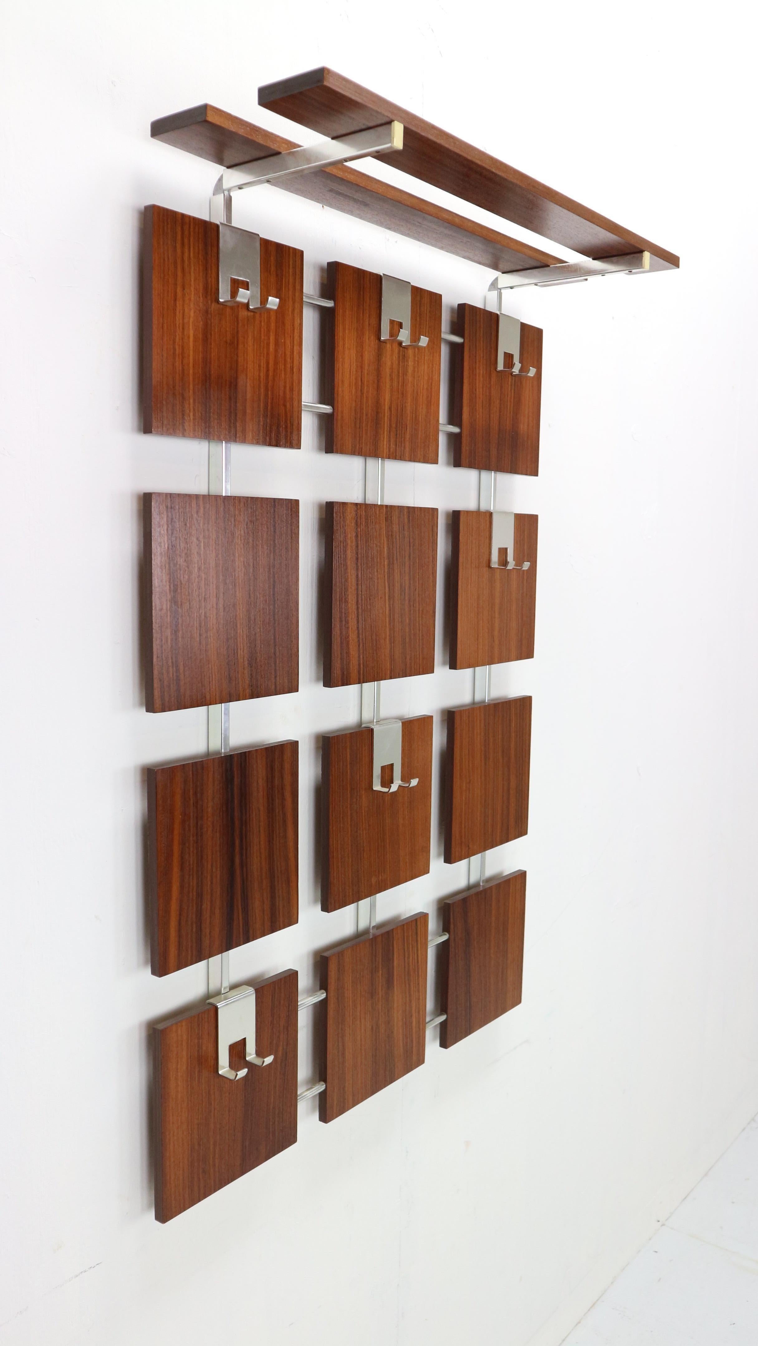 Mid-Century Modern Vintage Design Wall-Mounted Coat, Hat Rack, 1960s at ...