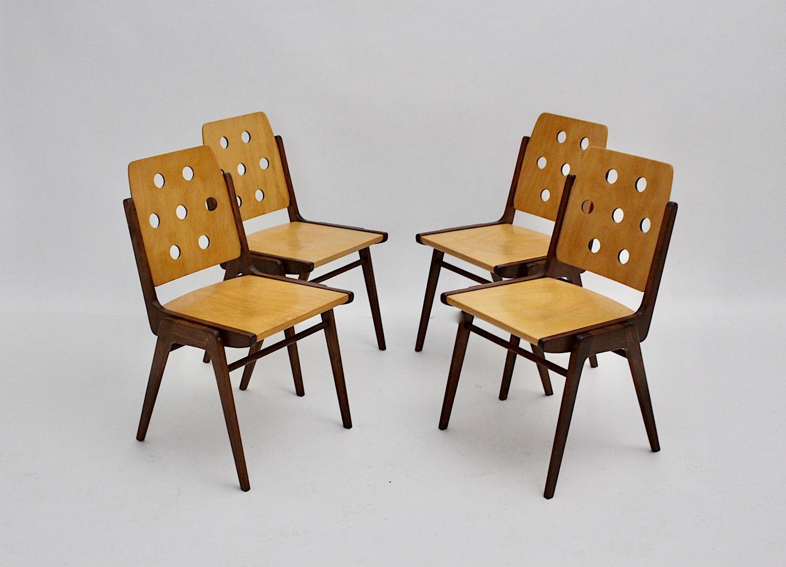 Mid-Century Modern Vintage Dining Chairs and Dining Table Franz Schuster, 1950s 9