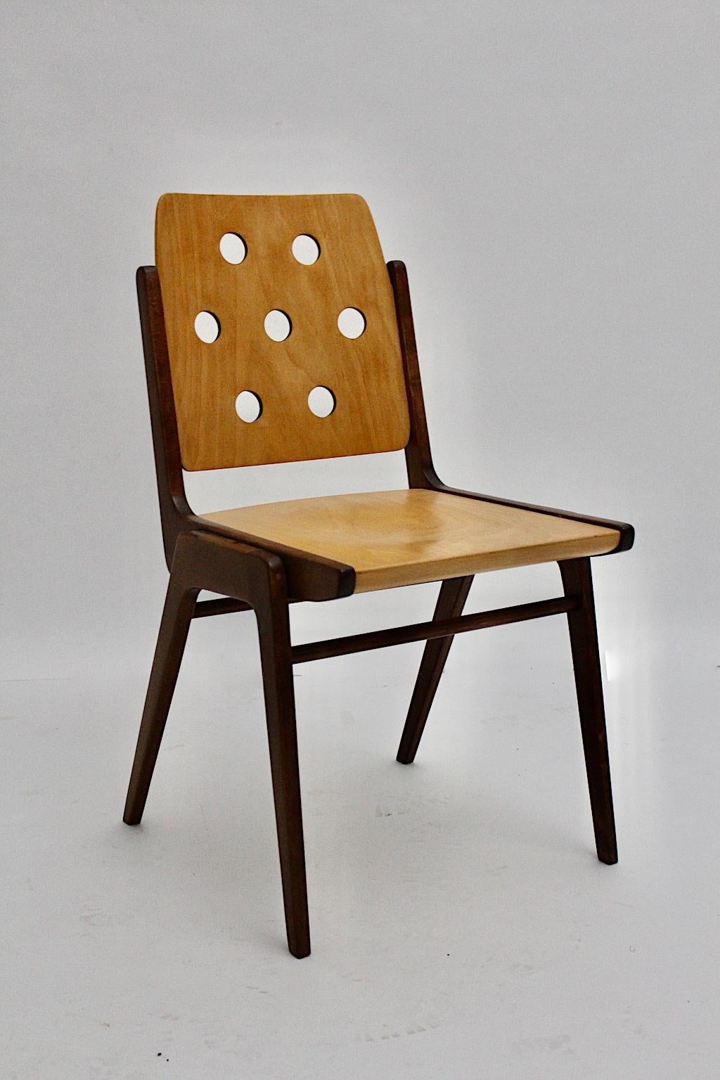 Mid-Century Modern Vintage Dining Chairs and Dining Table Franz Schuster, 1950s 12