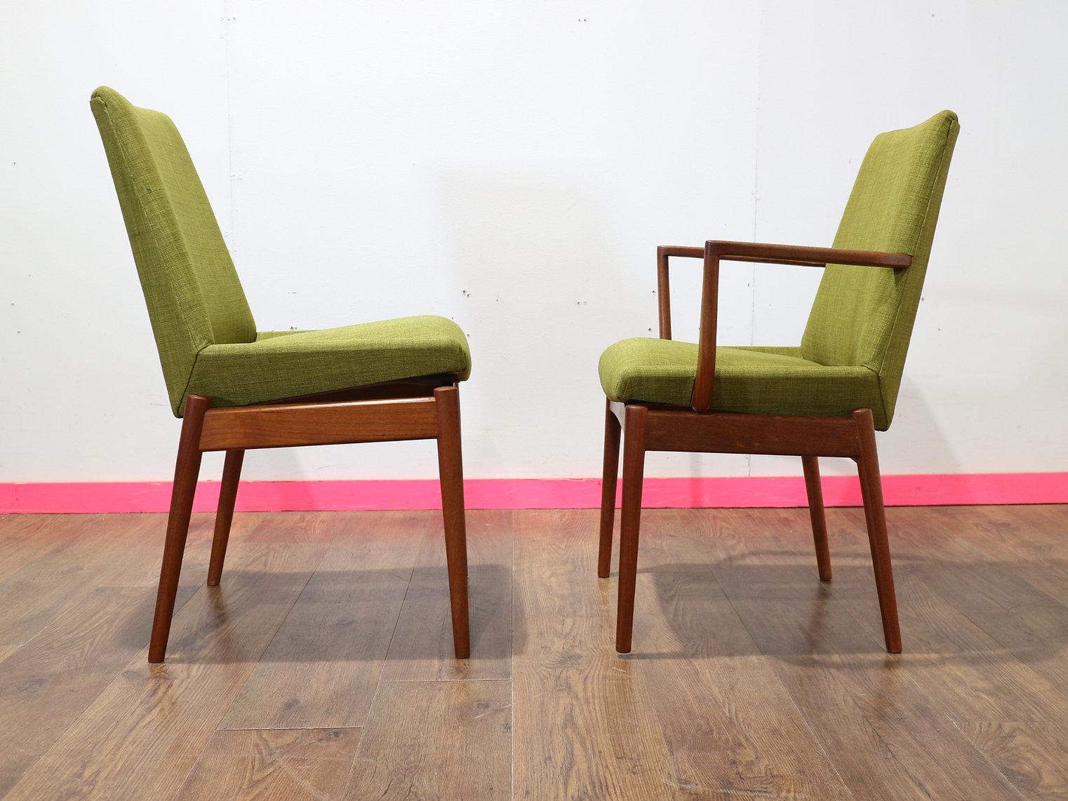 Mid Century Modern Vintage Dining Chairs x 6 by Archie Shine Danish Style 1
