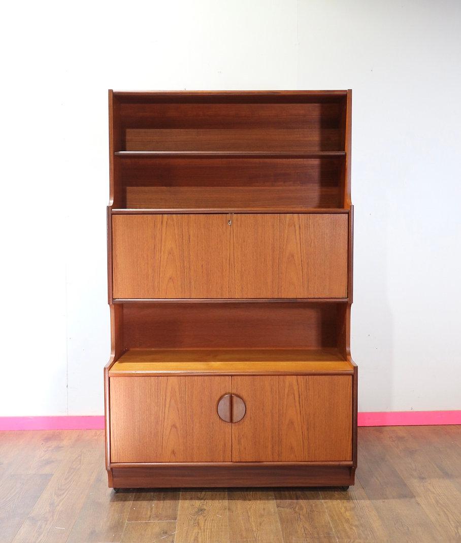 Mid Century Modern Vintage Display China Cabinet Bookcase by Portwood 1