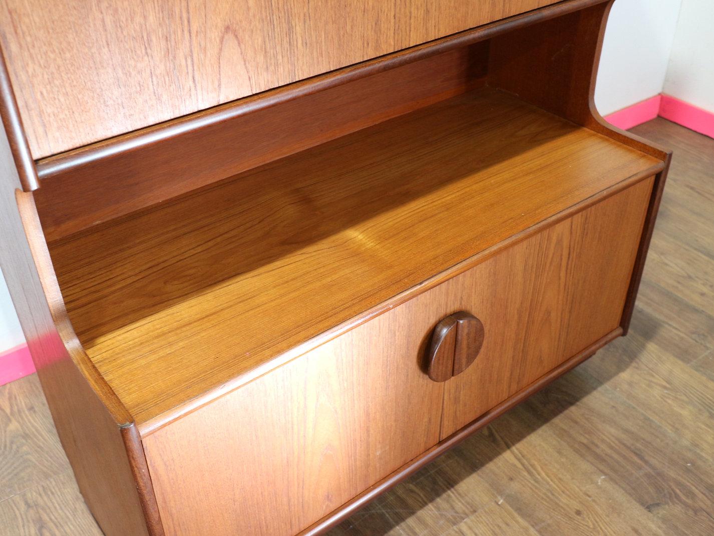 Mid Century Modern Vintage Display China Cabinet Bookcase by Portwood 2