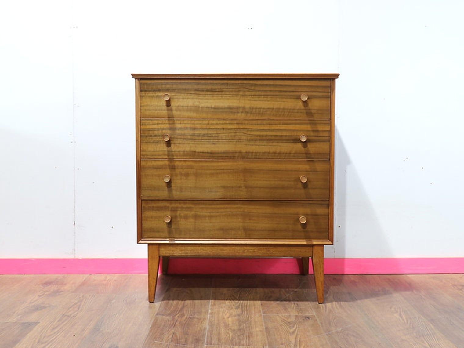 Mid-Century Modern Mid Century Modern Vintage Dresser Chest of Drawers by Alfred Cox Danish Style For Sale