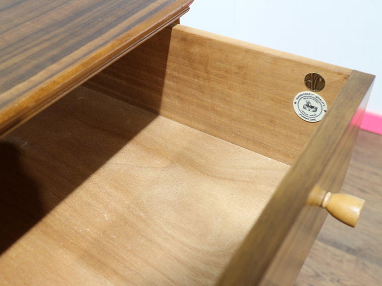 Mid Century Modern Vintage Dresser Chest of Drawers by Alfred Cox Danish Style For Sale 1