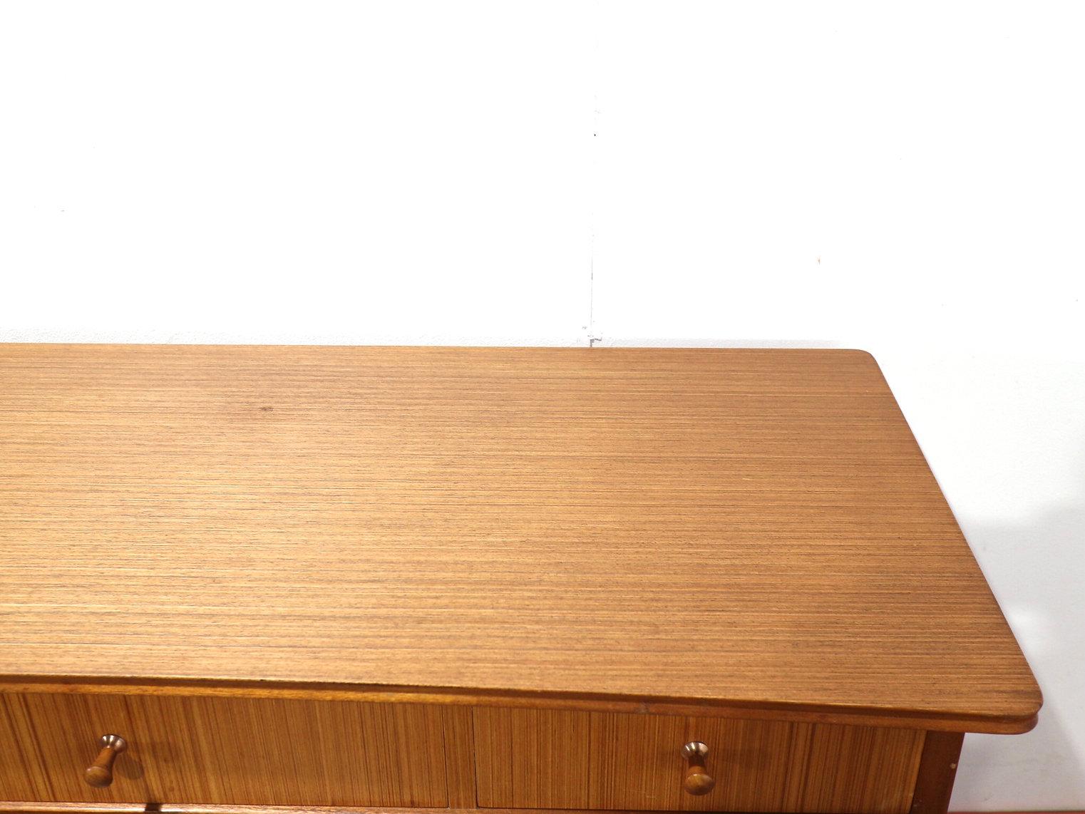 20th Century Mid Century Modern Vintage Dresser Chest oof Drawers by Avalon Danish Style For Sale