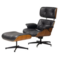 Mid Century Modern Vintage Eames Style Lounge Chair and Ottoman by Selig