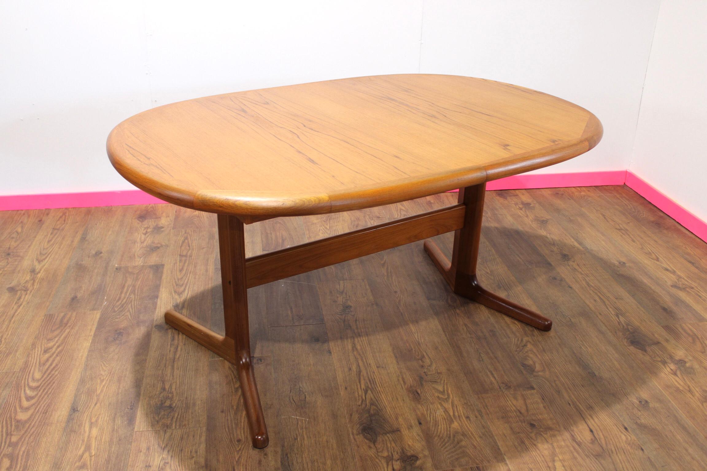 Mid Century Modern Vintage Extending Danish Dining Table Benni Linden 3