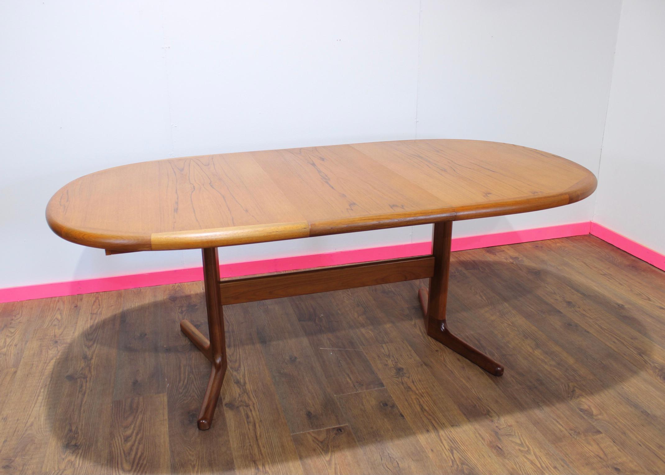 Mid Century Modern Vintage Extending Danish Dining Table Benni Linden 7