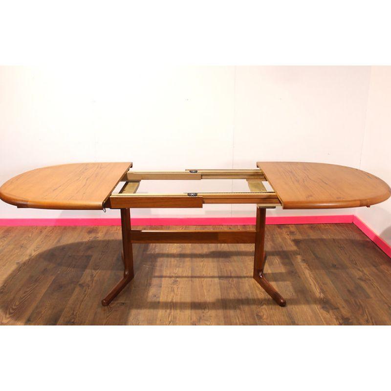 Wood Mid Century Modern Vintage Extending Danish Dining Table Benni Linden