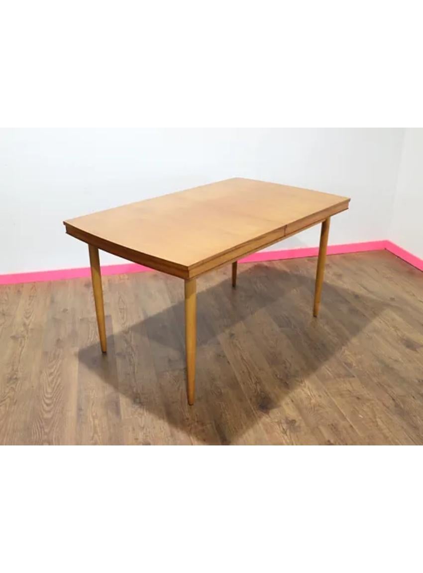 Mid Century Modern Vintage Extending Danish Dining Table by Morris of Glasgow In Good Condition In Los Angeles, CA