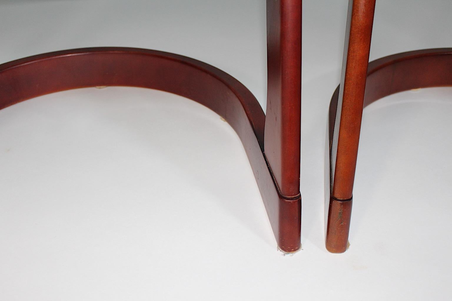 Mid-Century Modern Vintage Four Dining Chairs Beech Blue Willy Rizzo, 1960s, Italy For Sale 9