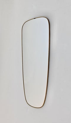 The Moderns Modern Vintage Full Length Mirror Miroir mural en plastique laiton, années 1950