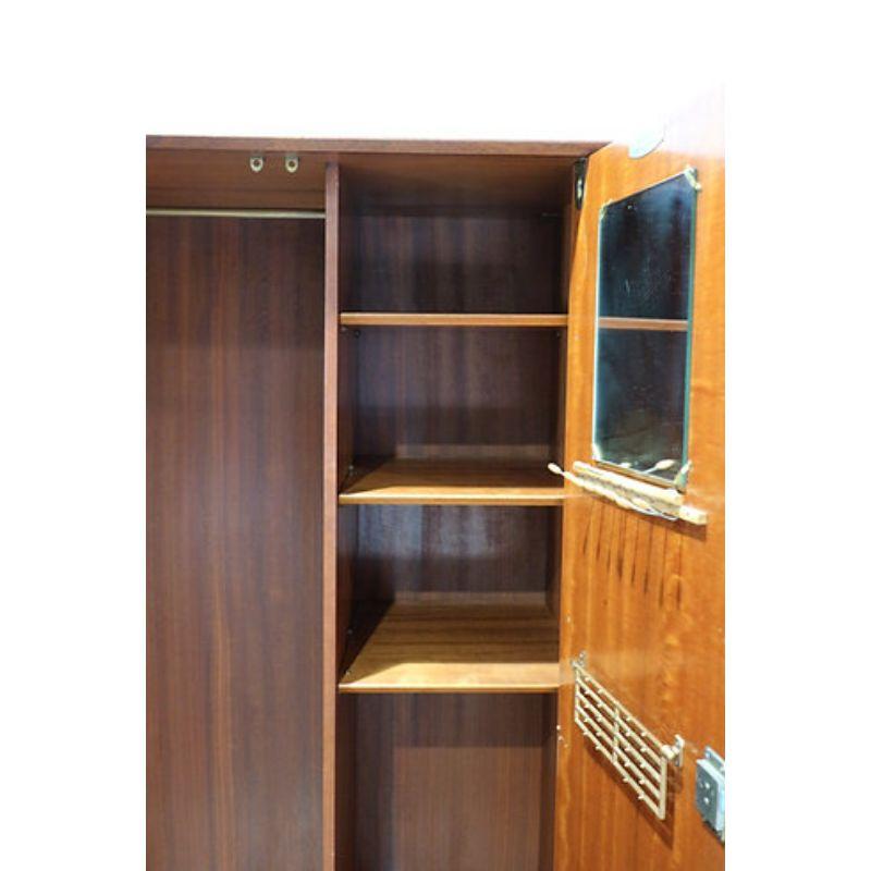 Mid Century Modern Vintage Gentlemans Armoire Wardrobe by Beautility In Good Condition In Los Angeles, CA