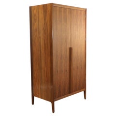 Mid Century Modern Vintage Gentlemens Armoire Wardrobe by Younger Danish Style