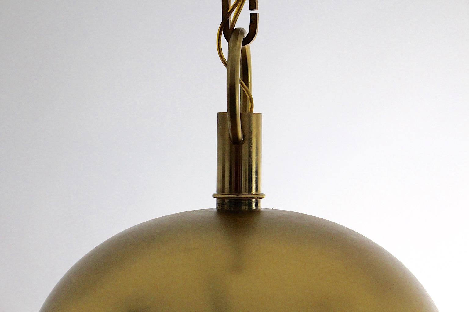 Mid Century Modern Vintage Golden Brass Crystal Glass Chandelier Bakalowits 1960 For Sale 1
