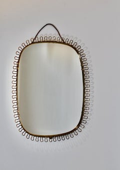 Specchio da parete Mid Century Modern Vintage Golden Loops Josef Frank 1950s Sweden