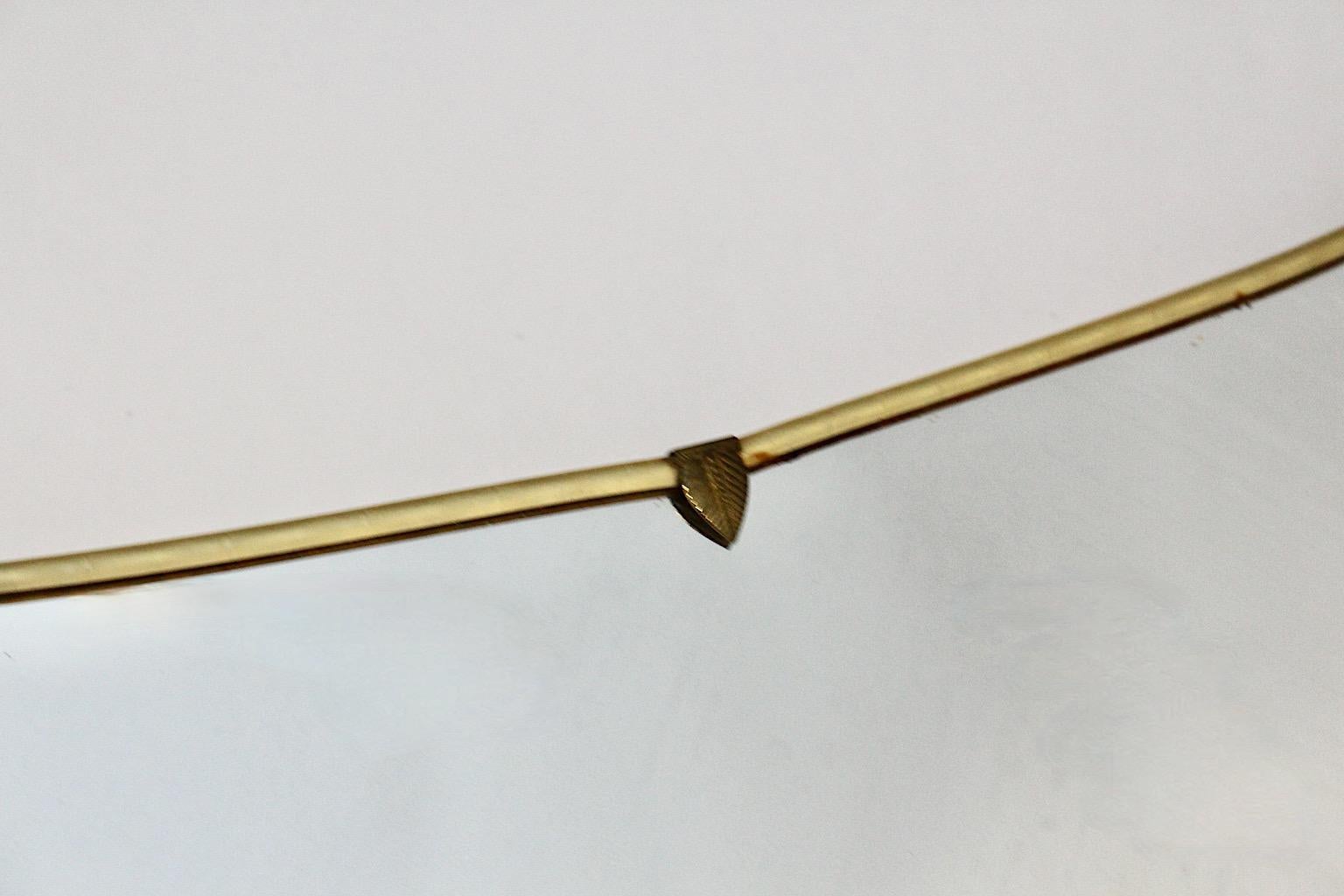 Mid Century Modern Vintage Golden Plastic Brass Full Length Mirror Huge 1950s im Angebot 2