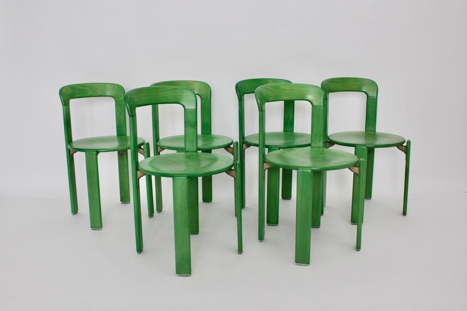vintage green dining chairs