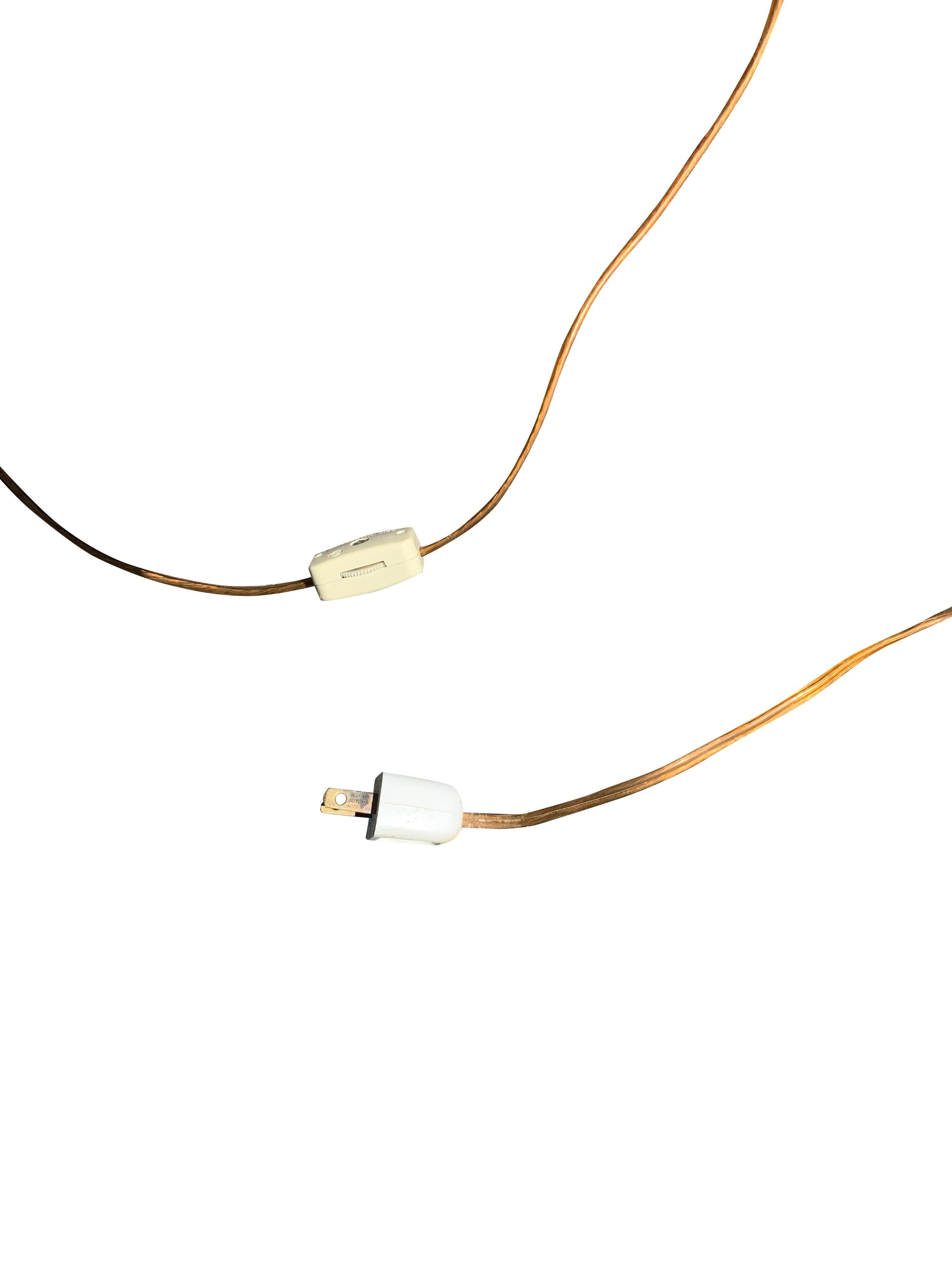Lampadario a sospensione vintage di metà secolo, lampada a catena plug in in vendita 1