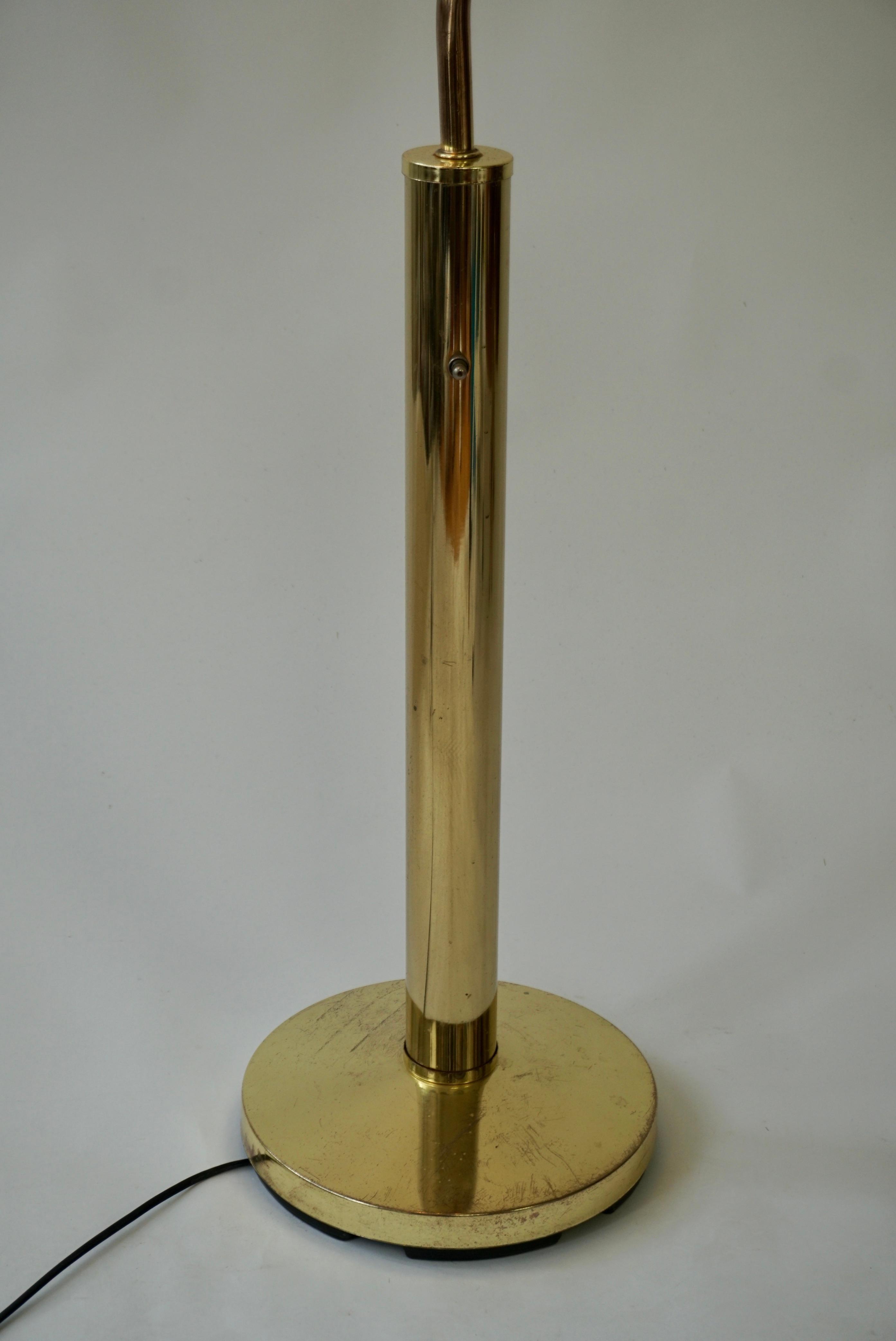 Mid Century Modern Vintage Hollywood Regency White Glass Lotus Flower Floor Lamp For Sale 10