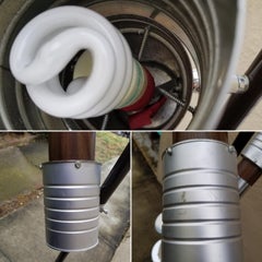 Mid-Century Modern Vintage Industrial 3 Light Can Lamp