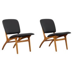 Pair of Mid-Century Modern Vintage Jylland Beech Wood Chairs from Jio Möbler