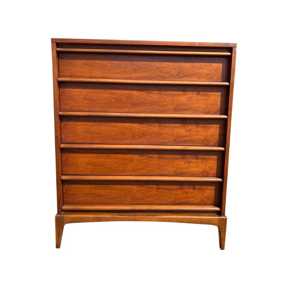 Mid Century Modern Vintage Lane's Rhythm Tall Highboy Kommode im Angebot 1