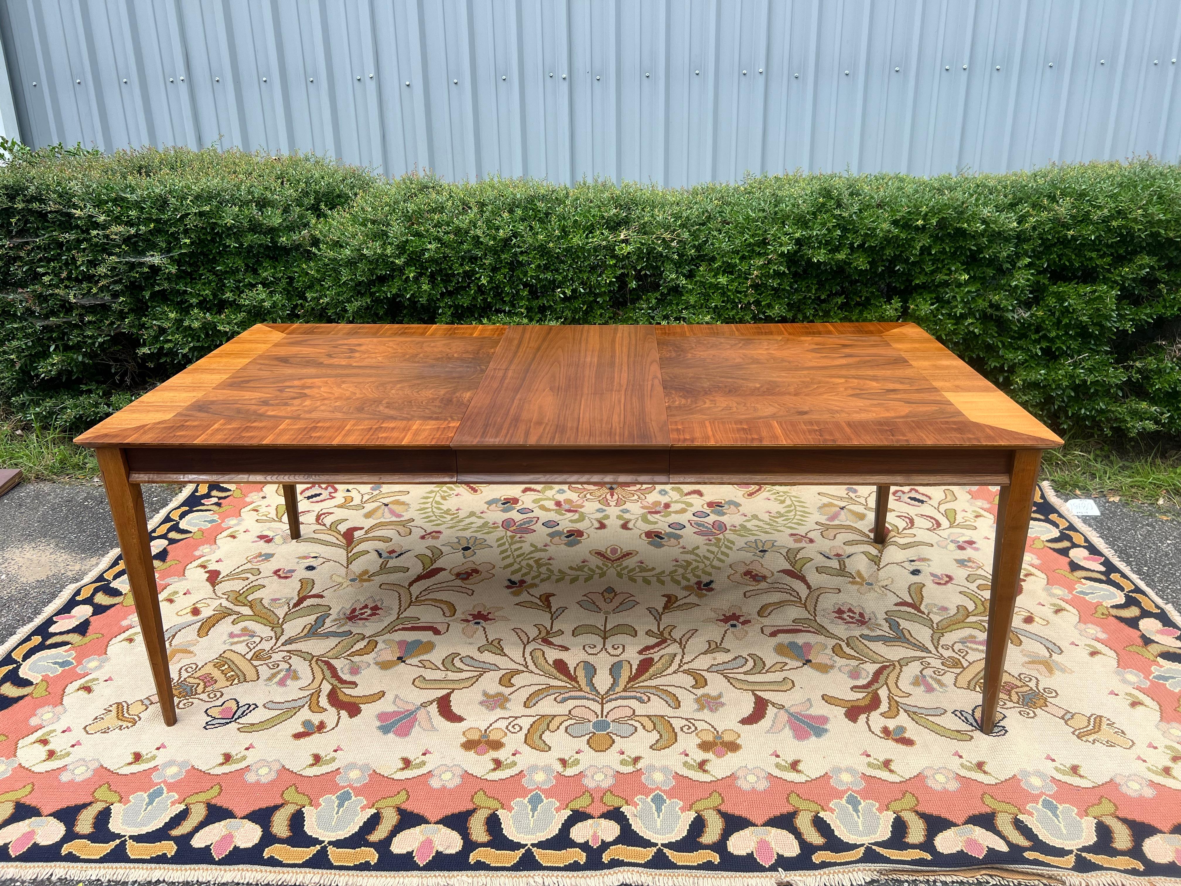 Mid Century Modern Vintage Lane Scandia, First Edition Dining Table With 1 Leaf 3