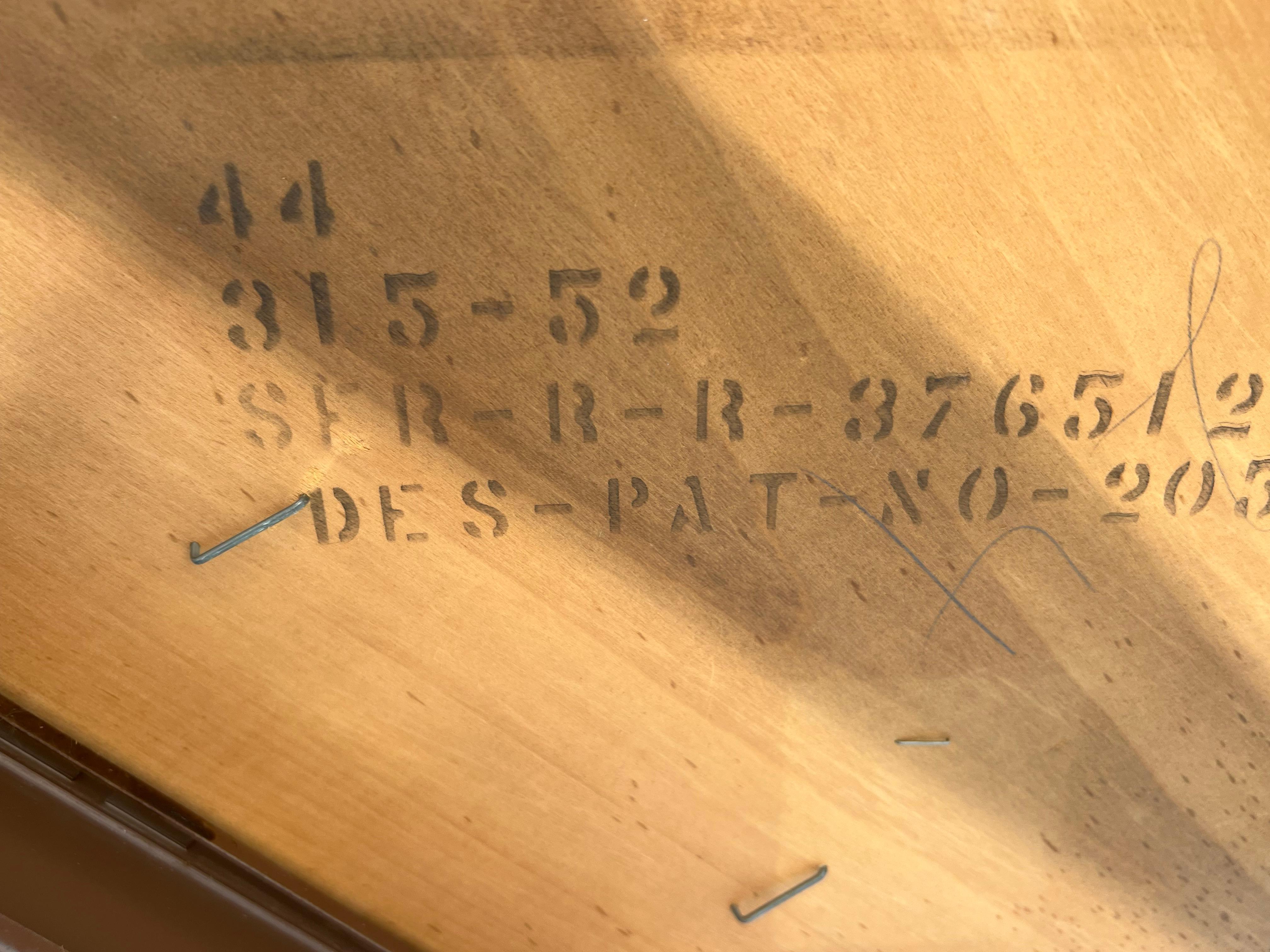 Mid Century Modern Vintage Lane Scandia, First Edition Dining Table With 1 Leaf 8