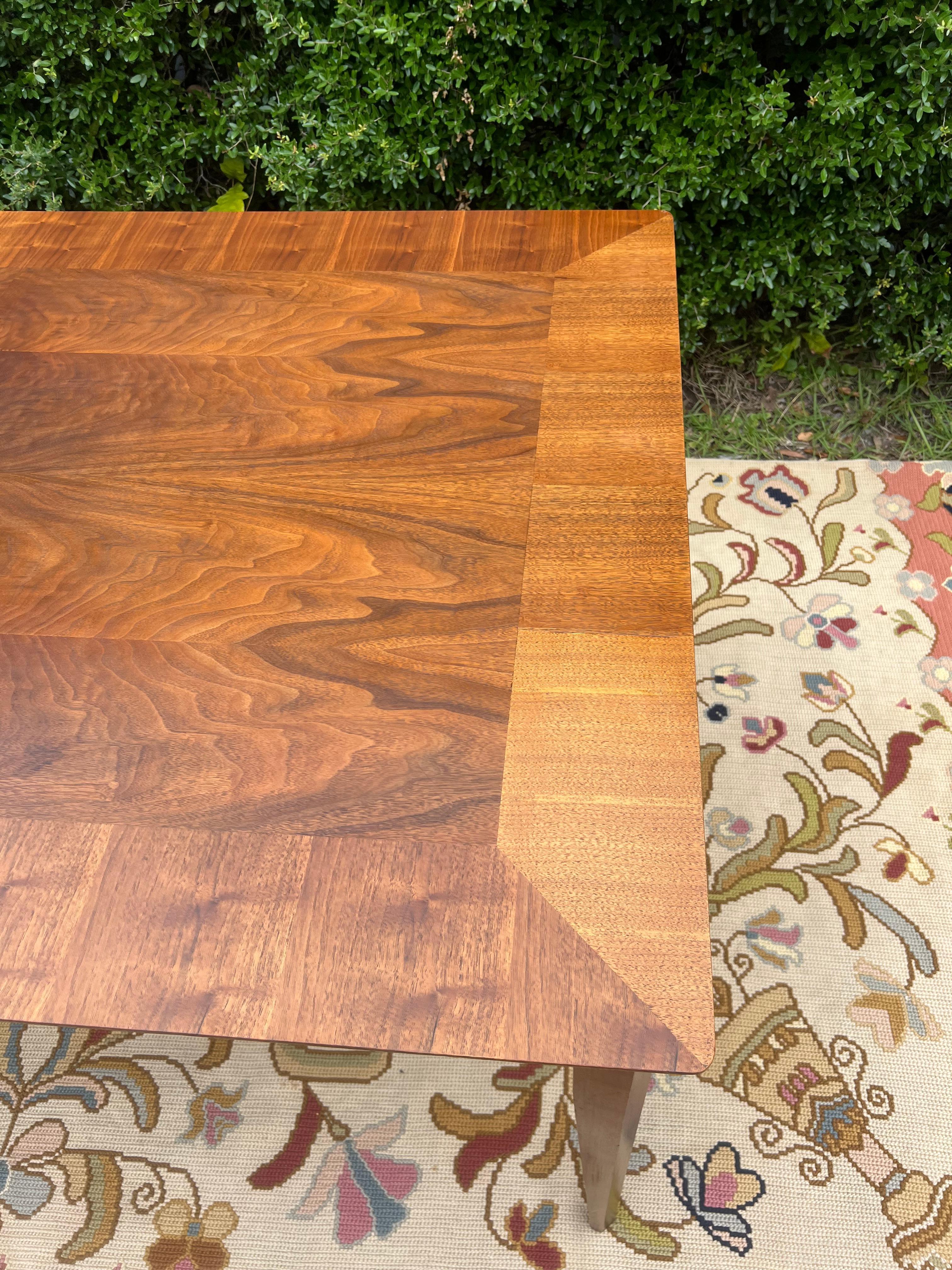 American Mid Century Modern Vintage Lane Scandia, First Edition Dining Table With 1 Leaf