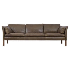 Vintage Mid-Century Modern Swedish Leather Cromwell Sofa by Arne Norell, 1960s