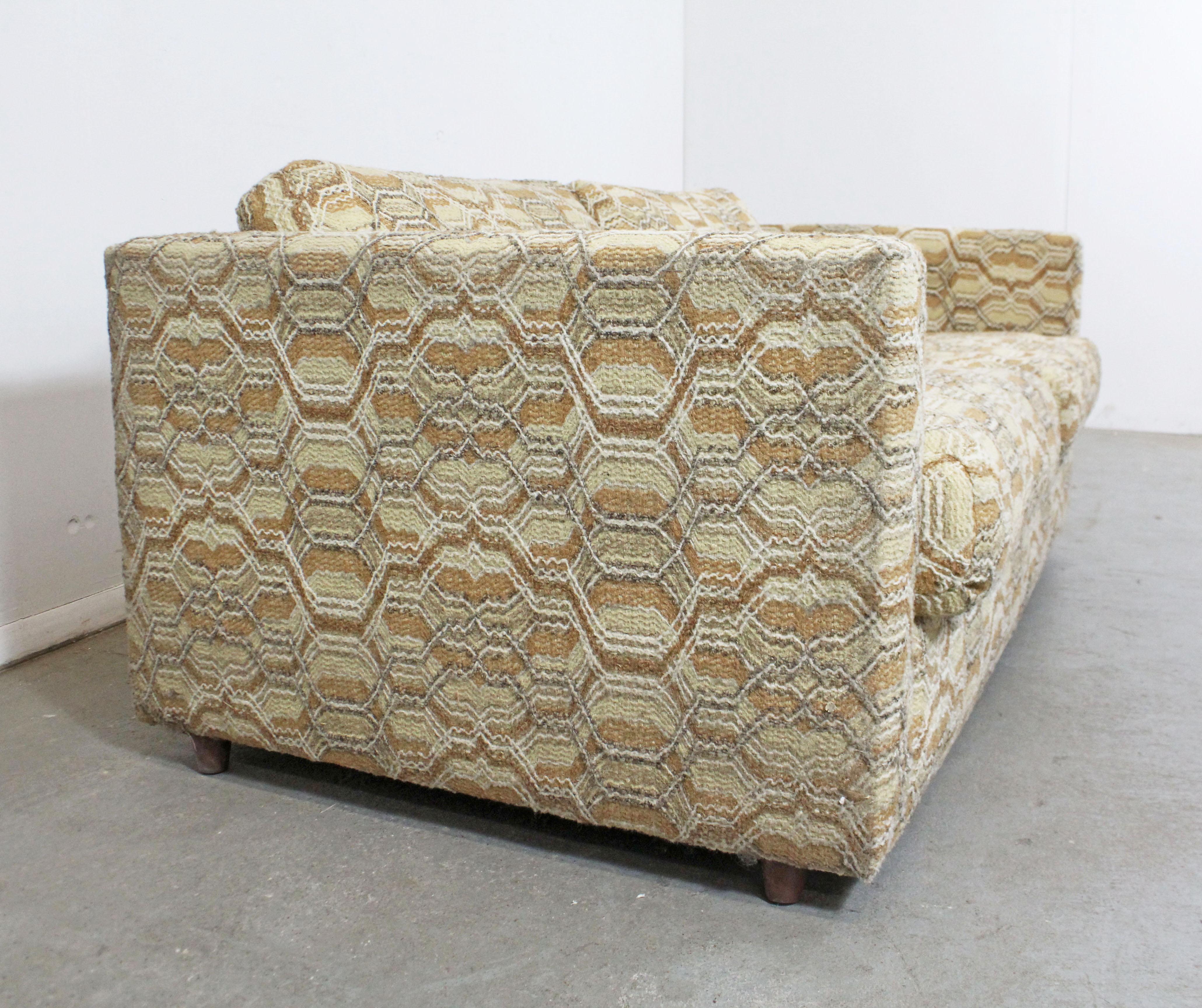 Upholstery Mid-Century Modern Vintage Loveseat Sofa