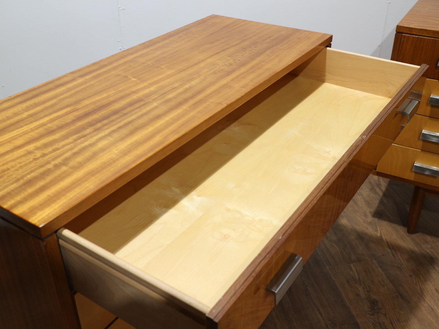 Mid Century Modern Vintage Maple Italian Dresser Drawers by Marino x 2 2
