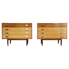 Mid Century Modern Vintage Maple Italian Dresser Drawers by Marino x 2