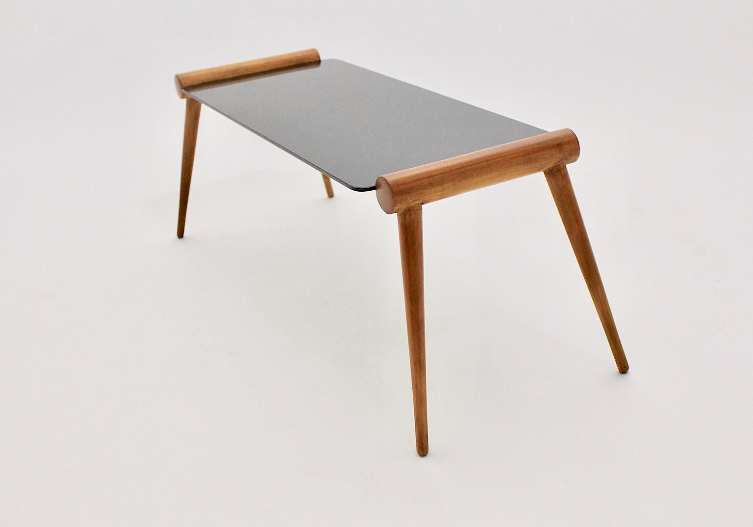 20th Century Mid-Century Modern Vintage Maple Tree Coffee Table by Max Kment, Vienna, 1950s For Sale
