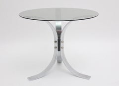 Mid-Century Modern Vintage Metal and Glass Coffee Table 1960s